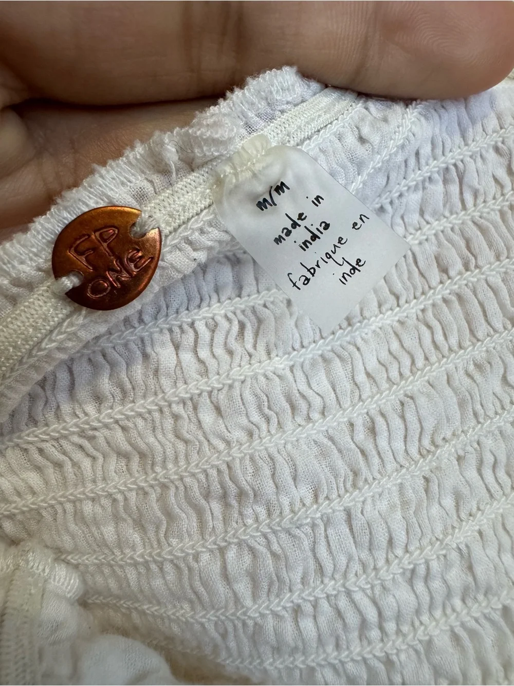 FP One Free People Alma Eyelet Top size med